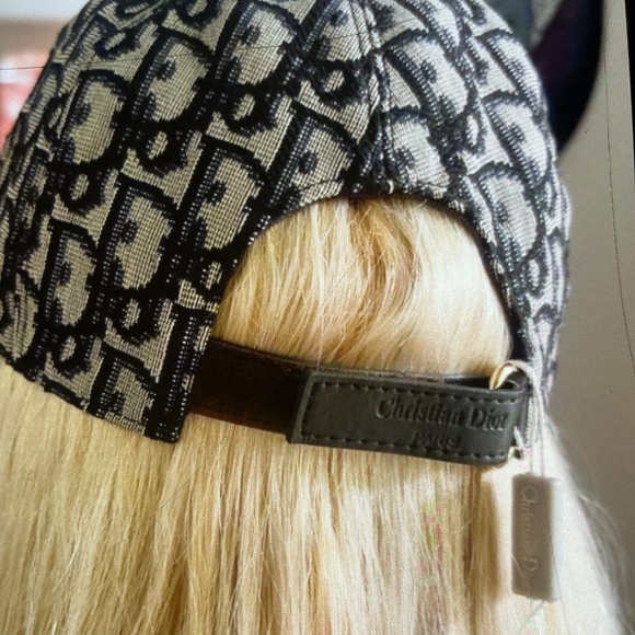 Christian Dior hat, leather/canvas trim size medium adjustable - Picture 2 of 6